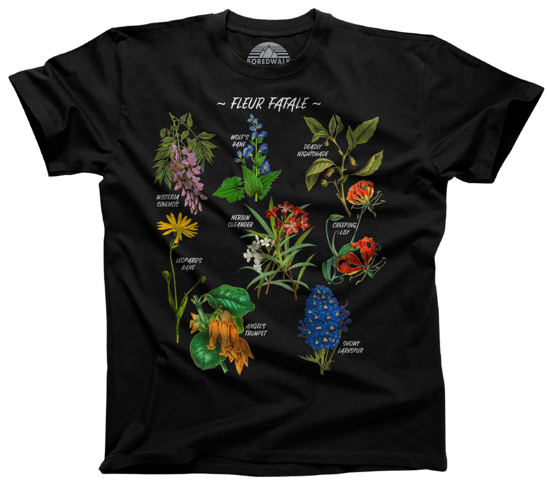 Men's Fleur Fatale Toxic Botanical Chart T-Shirt