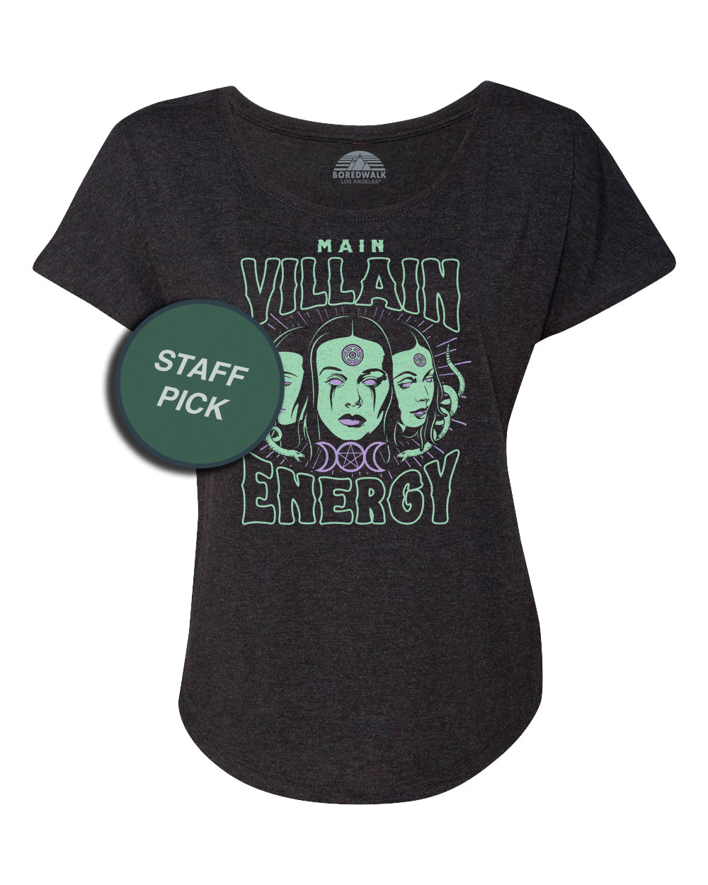 Women's Main Villain Energy Hecate Scoop Neck T-Shirt