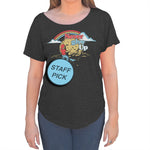 Women's Never Give Up Sisyphus Scoop Neck T-Shirt