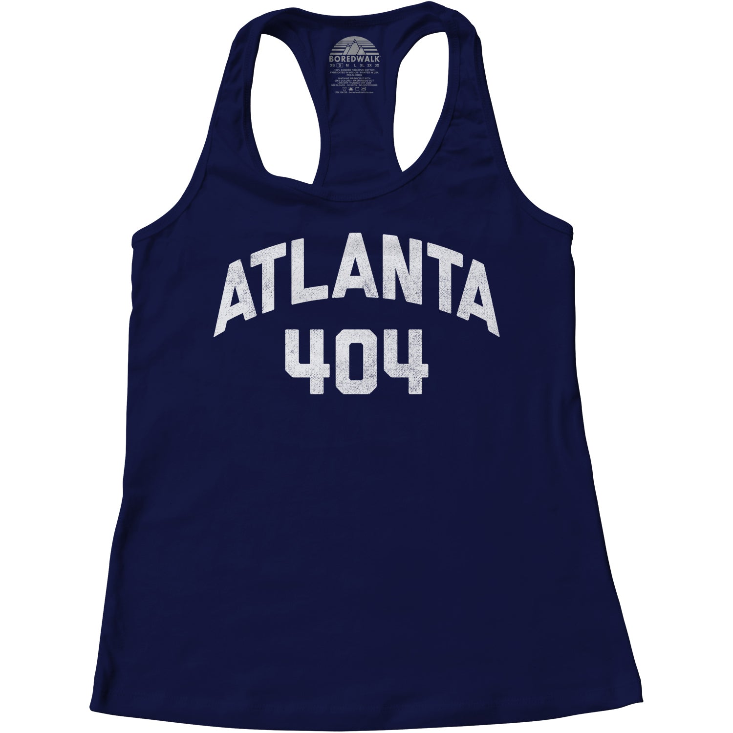 BoredWalk Men's Atlanta 404 Area Code T-Shirt, Medium / Navy