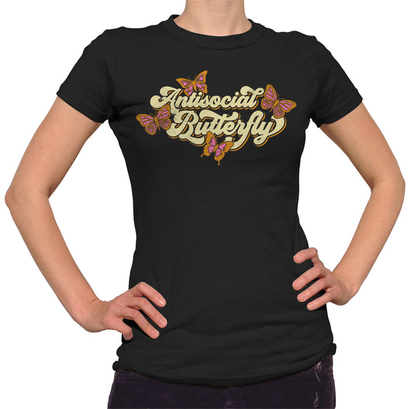 Women's Antisocial Butterfly T-Shirt - Boredwalk