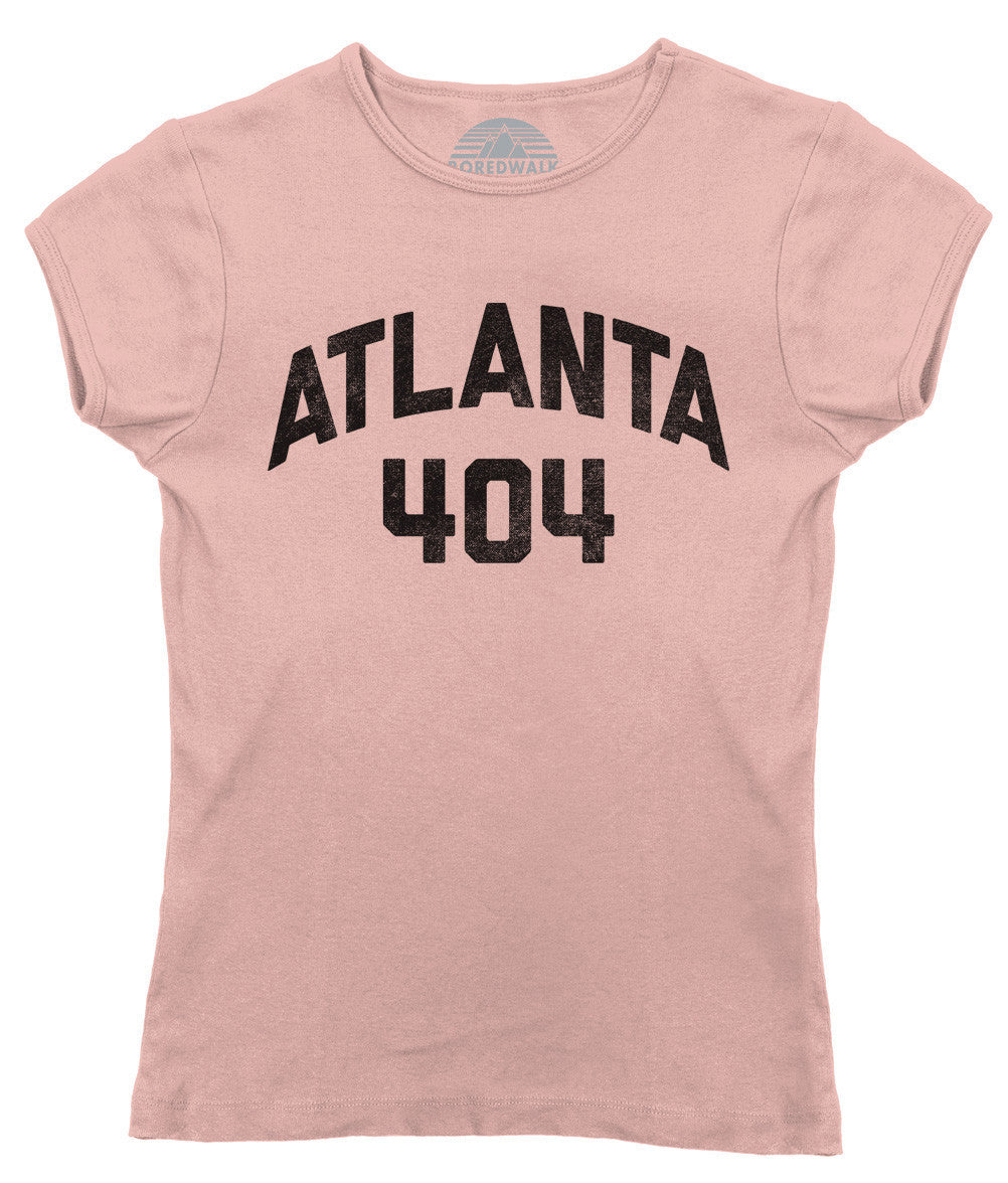 Women's Atlanta 404 Area Code Scoop Neck T-Shirt - Boredwalk