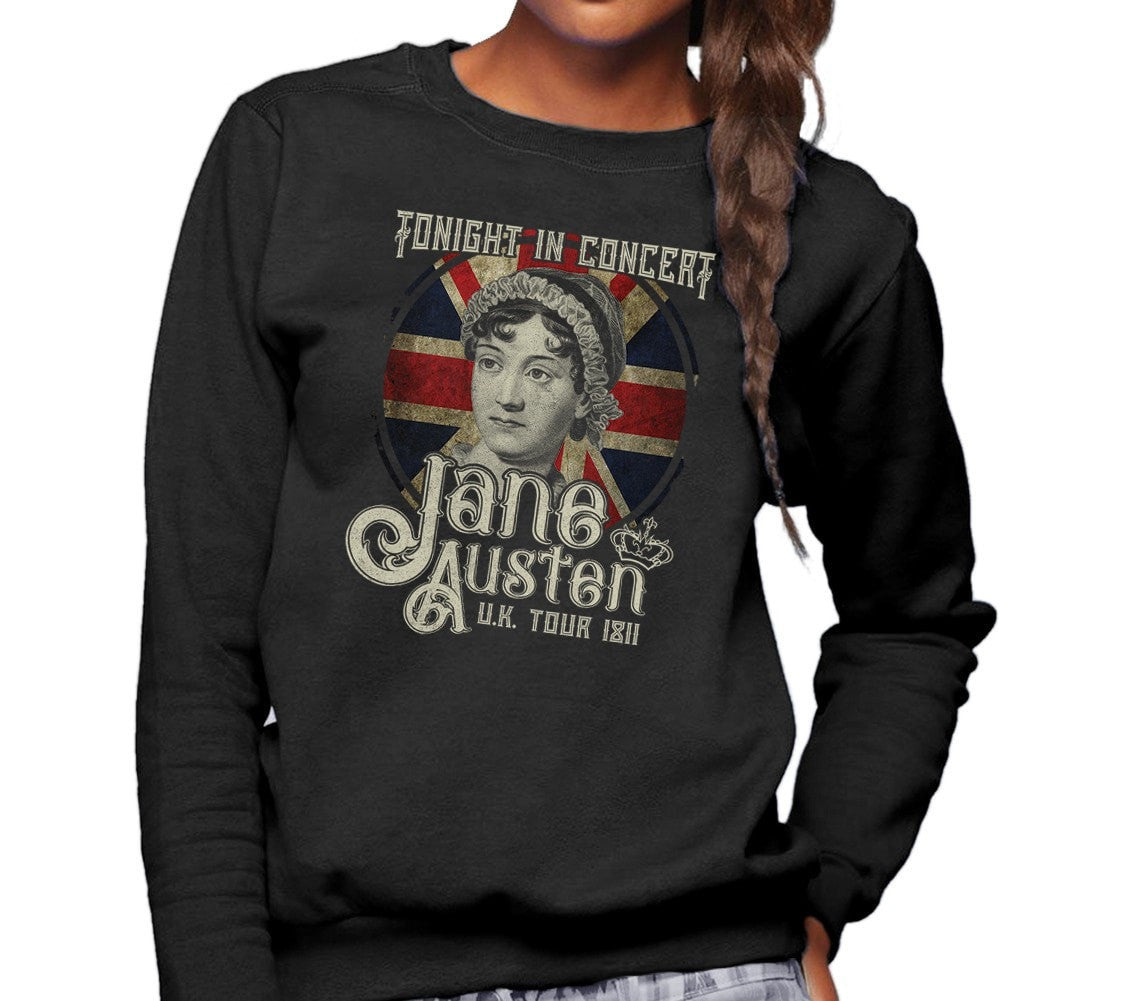 Jane Austen Rock and Roll UK Tour Sweatshirt - Unisex Fit - Boredwalk