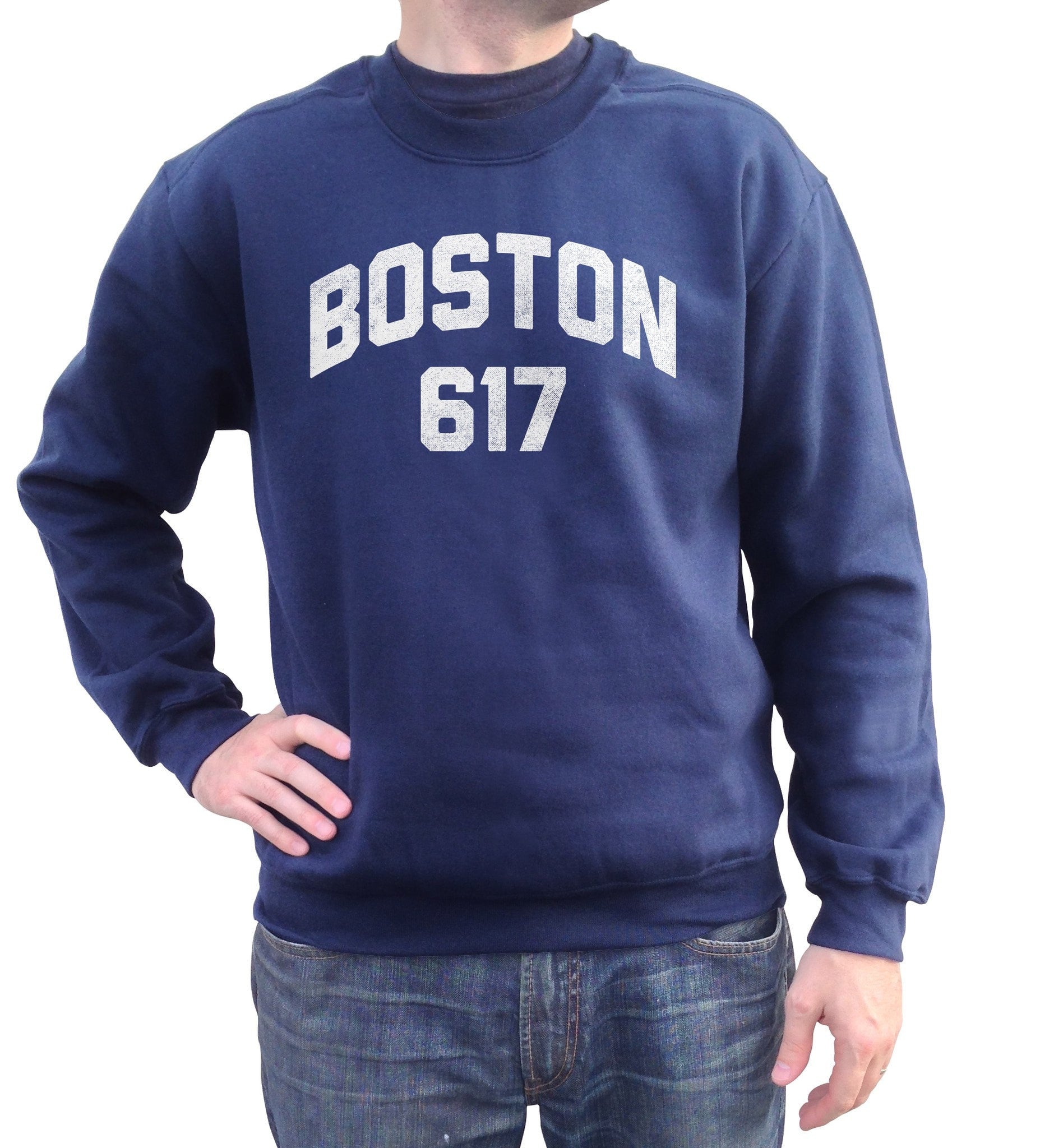 Unisex Boston 617 Area Code Sweatshirt - Boredwalk