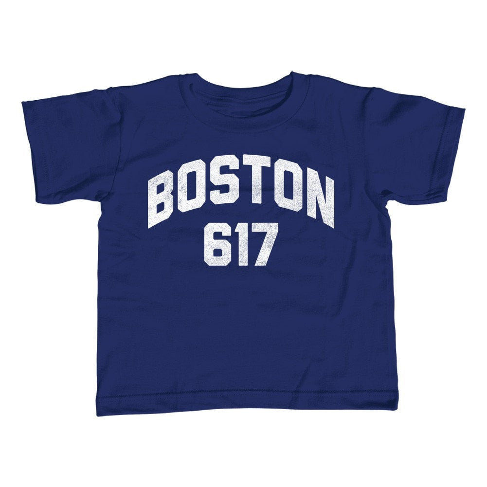 BoredWalk Men's Boston 617 Area Code T-Shirt, Medium / Kelly