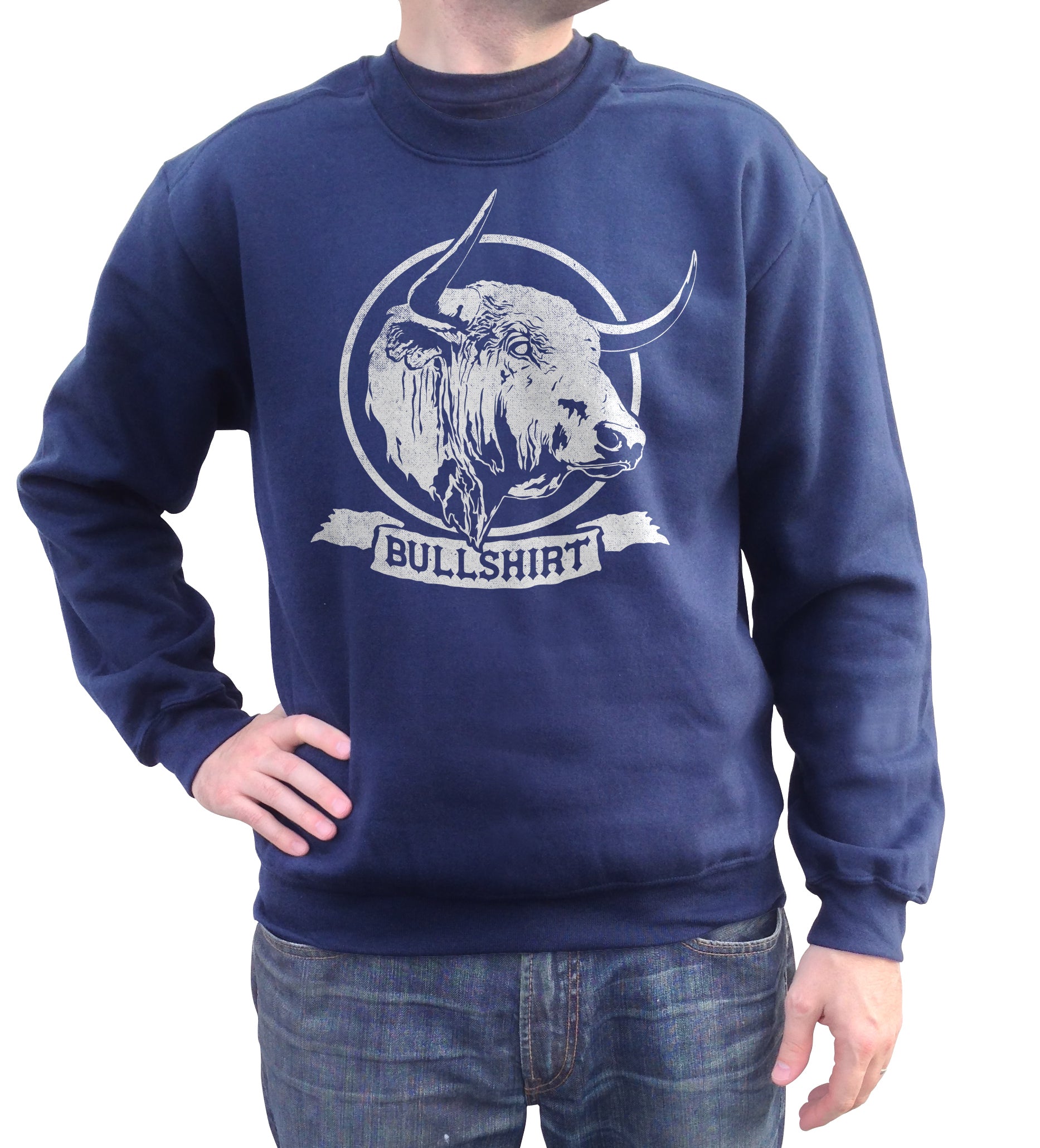 BoredWalk Unisex Bull Shirt Sweatshirt, Small / Black