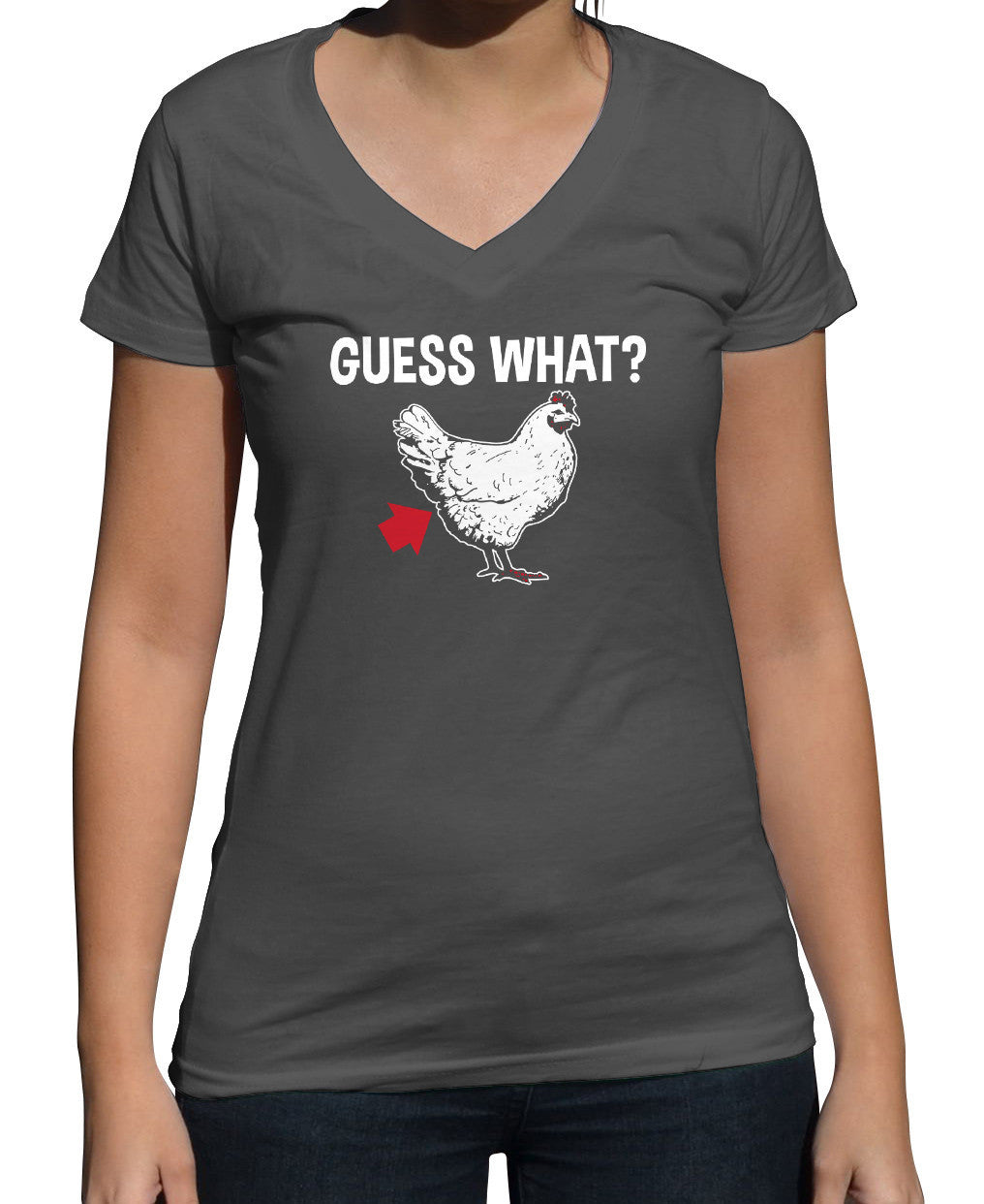 guess v neck t shirt women's