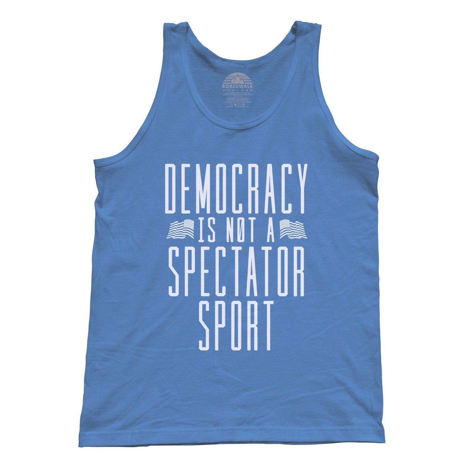 Unisex Democracy Is Not a Spectator Sport Tank Top - Protest Shirt -  Boredwalk