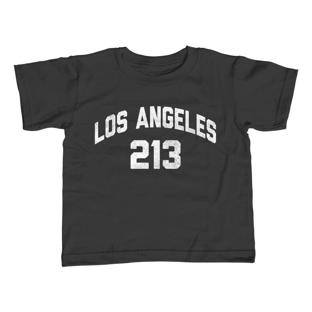 BoredWalk Men's Los Angeles 213 Area Code T-Shirt, Medium / Black