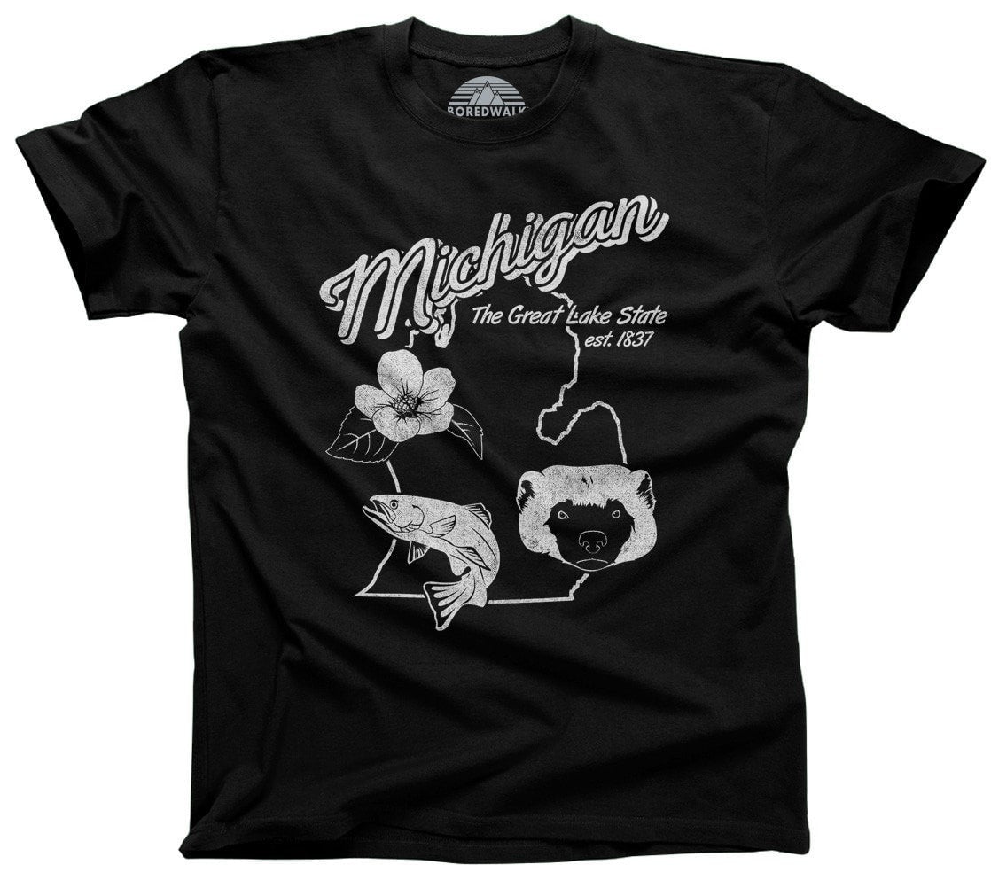 Portage Michigan Classic Established Men's Cotton T-Shirt