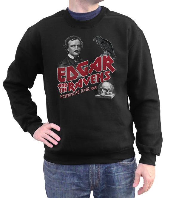 Boredwalk Men's Edgar and The Ravens Nevermore Tour T-Shirt Edgar Allan PoE, XX-Large / Black