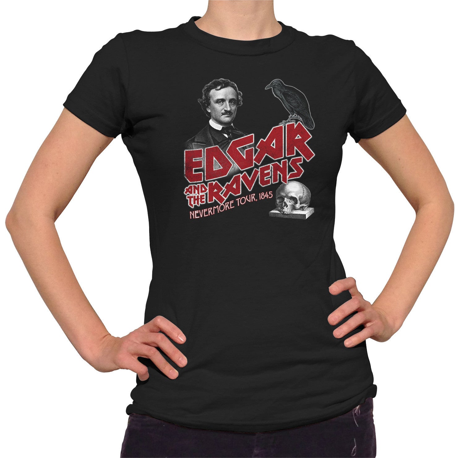 Edgar and the Nevermore Tour T-Shirt Edgar Allan Poe - Boredwalk