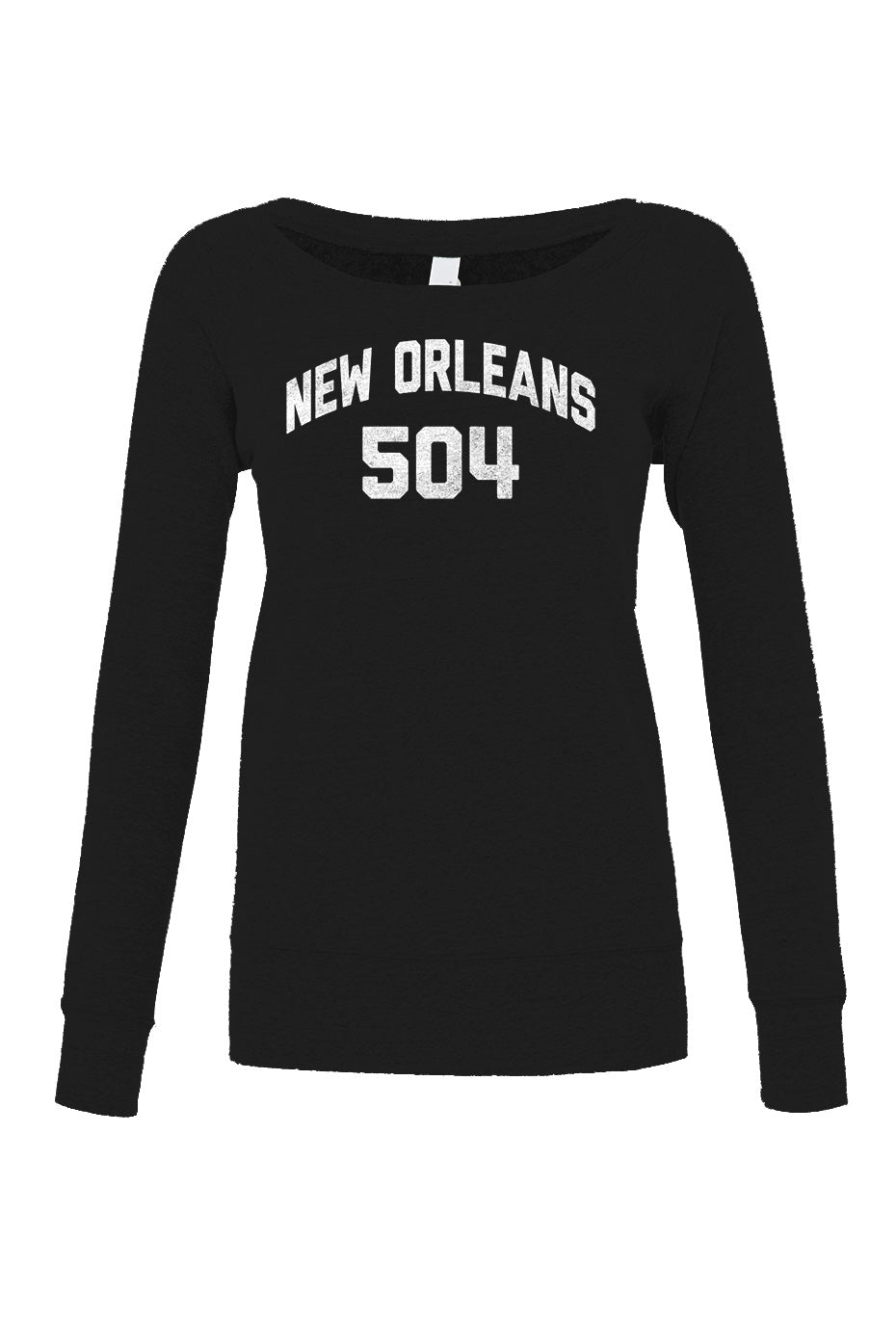 Boredwalk Unisex New Orleans 504 Area Code Sweatshirt, Small / Black