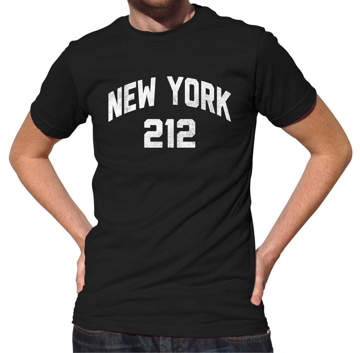 BoredWalk Boy's New York City 212 Area Code T-Shirt, Large / Navy