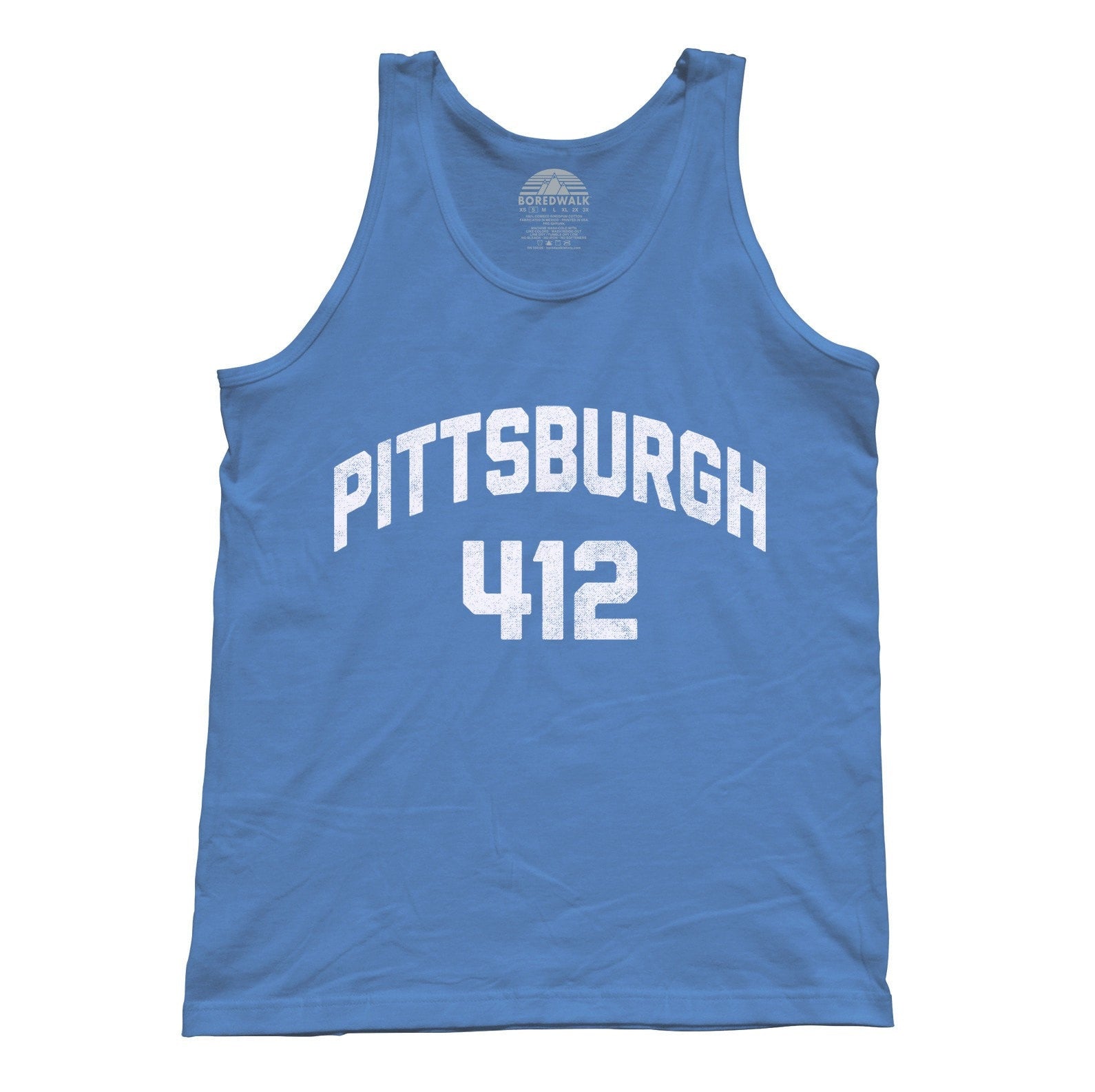 BoredWalk Women's Pittsburgh 412 Area Code T-Shirt, X-Large / Royal