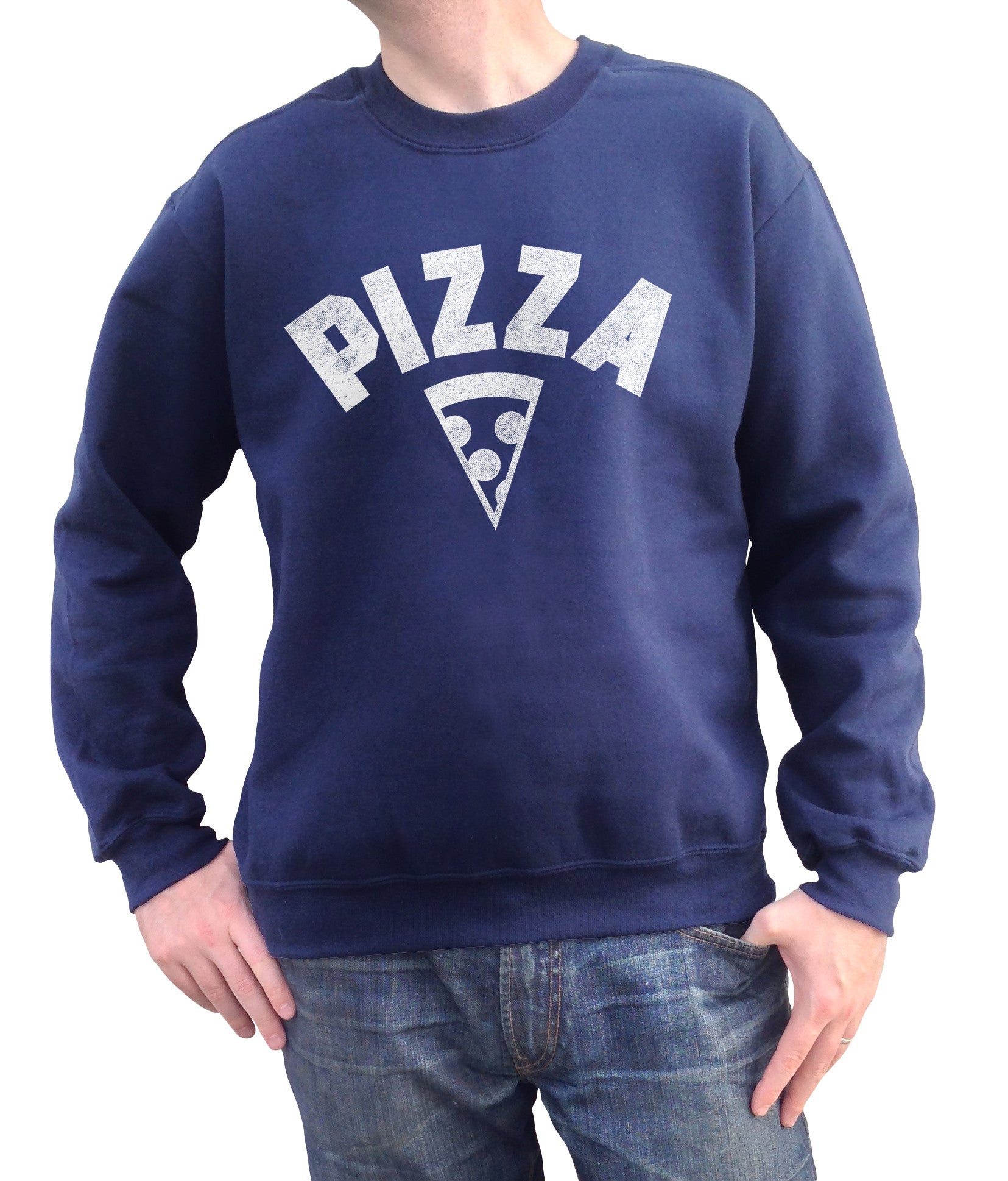 Unisex Team Pizza Sweatshirt Vintage Retro Athletic Logo Inspired