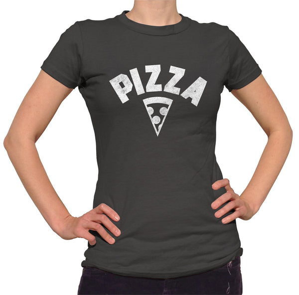 Women's Team Pizza T-Shirt Vintage Retro Athletic Logo Inspired - Boredwalk