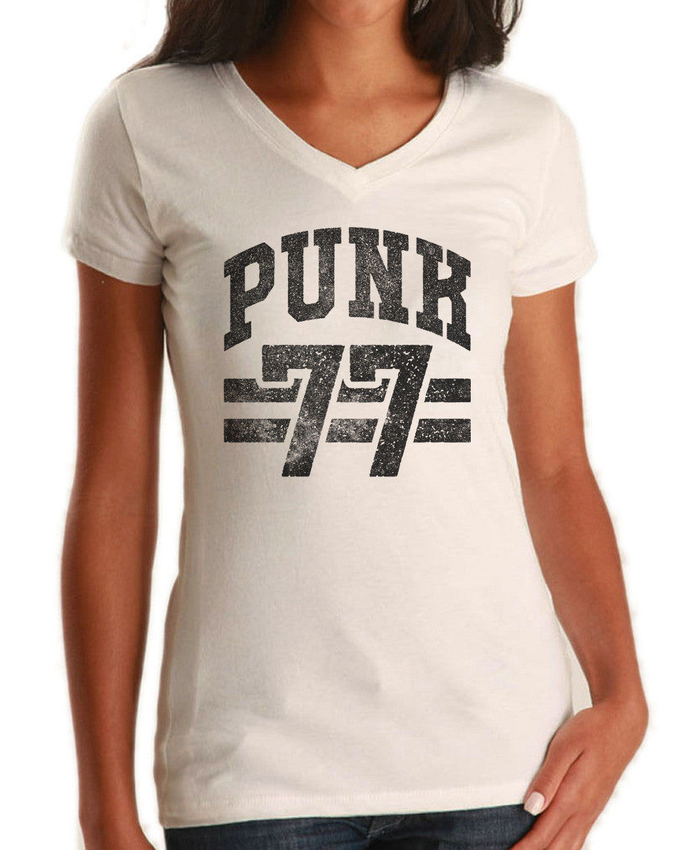 BoredWalk Women's Punk 77 T-Shirt - Alternative Music Punk Rock Grunge, XX-Large / Charcoal