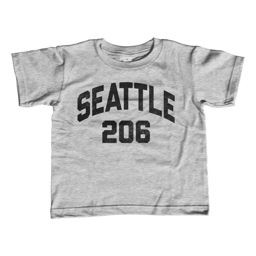 BoredWalk Boy's Seattle 206 Area Code T-Shirt, Medium / Royal