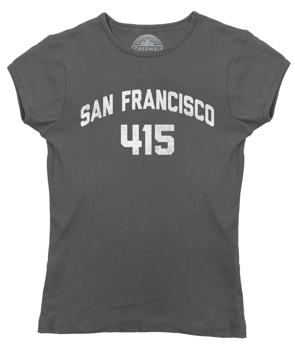San Francisco Giants Women Top Medium Gray Shirt Gold Font V Neck