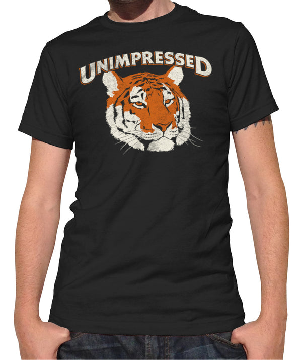 Boredwalk Men's Unimpressed Tiger T-Shirt, Small / Black