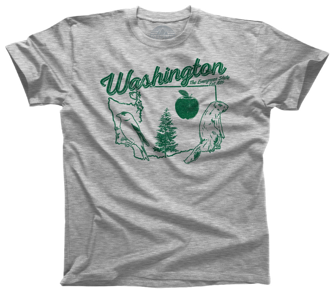 Men's Homage Gray Washington Nationals Doodle Collection Running The Free World Tri-Blend T-Shirt Size: Small