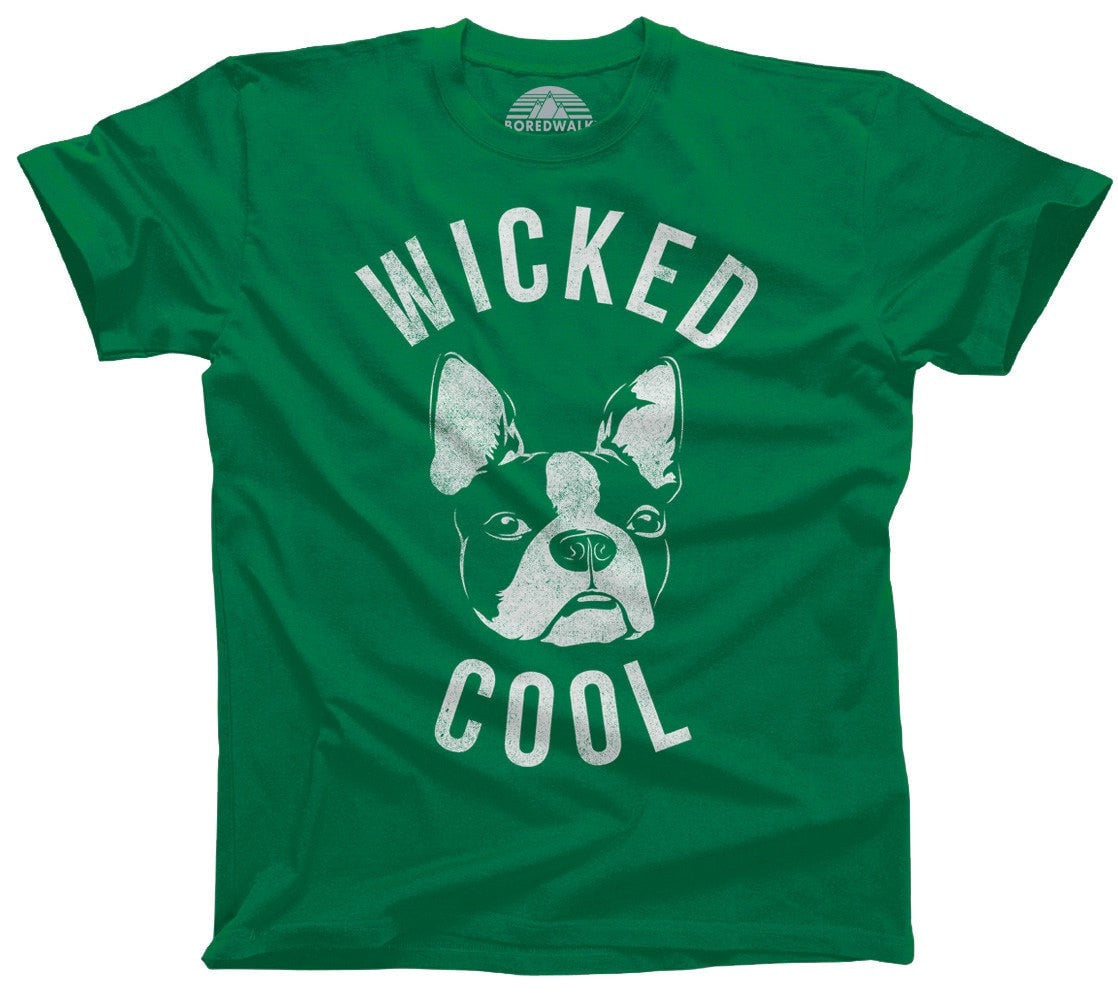 Men s Wicked Cool Boston Terrier T Shirt Boredwalk